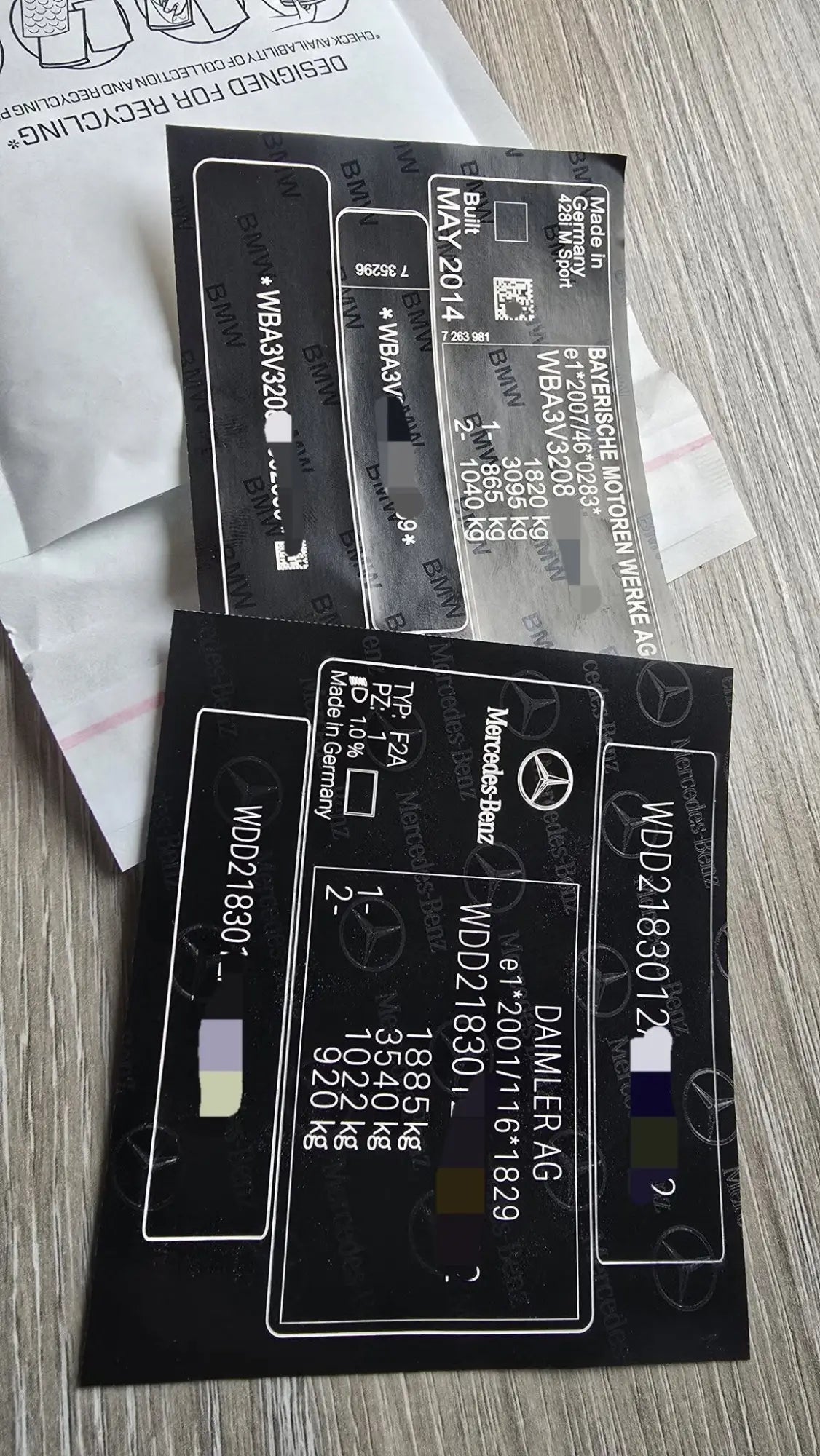 BMW VIN Sticker Replacement Guide UK VIN SHIELD UK LTD BMW VIN Sticker Replacement Guide UK VIN SHIELD UK LTD