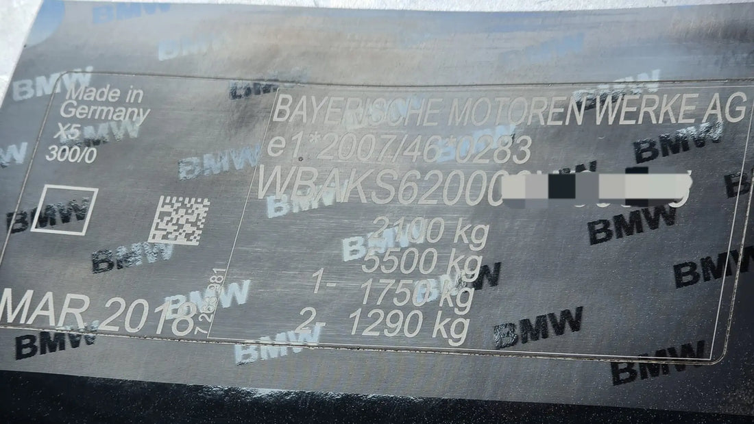 Durable VIN Stickers for European Vehicle Restoration