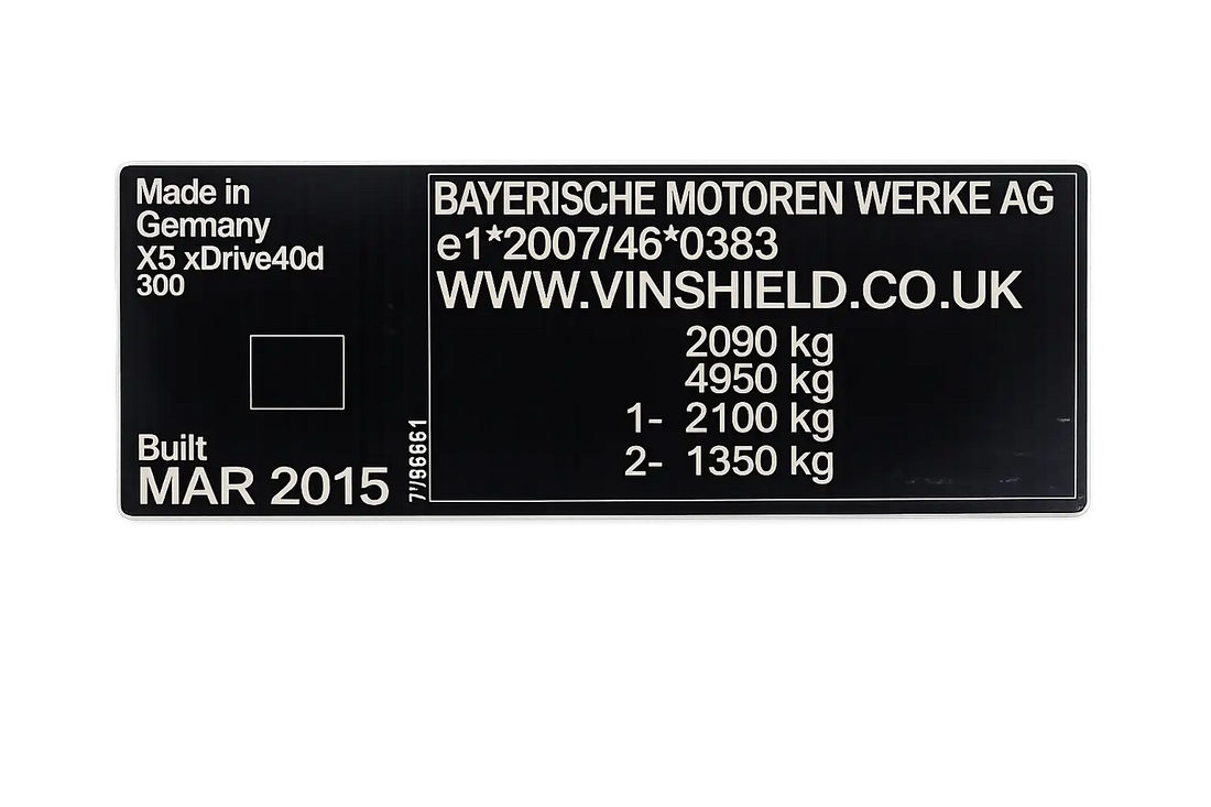 How BMW Replacement VIN Stickers and Chassis Plates Provide Theft Proof Solutions with Anti Tamper Labels