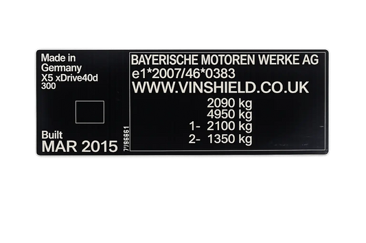 How BMW Replacement VIN Stickers and Chassis Plates Provide Theft Proof Solutions with Anti Tamper Labels