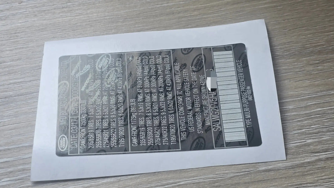 Windscreen and Door VIN Label Sets: A Comprehensive Explainer on VIN Stickers Chassis Plates and Theft Proof Solutions
