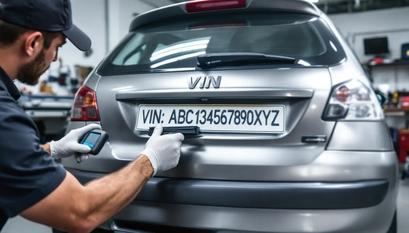 Applying a compliant replacement VIN decal to a UK vehicle