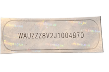 windscreen vin sticker for audi vehicles