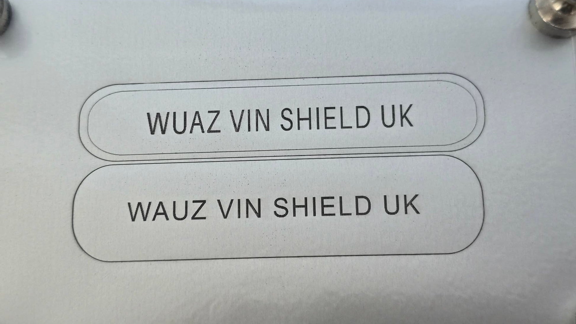 Audi Windscreen - Dashboard label