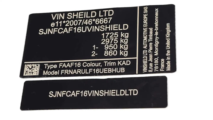 vin plate vin sticker vin tag chassis id