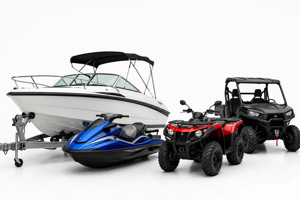 Blue and black jet ski