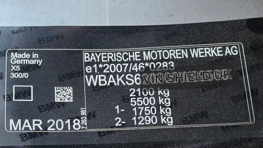 BMW x5 - VIN SHIELD UK LTD
