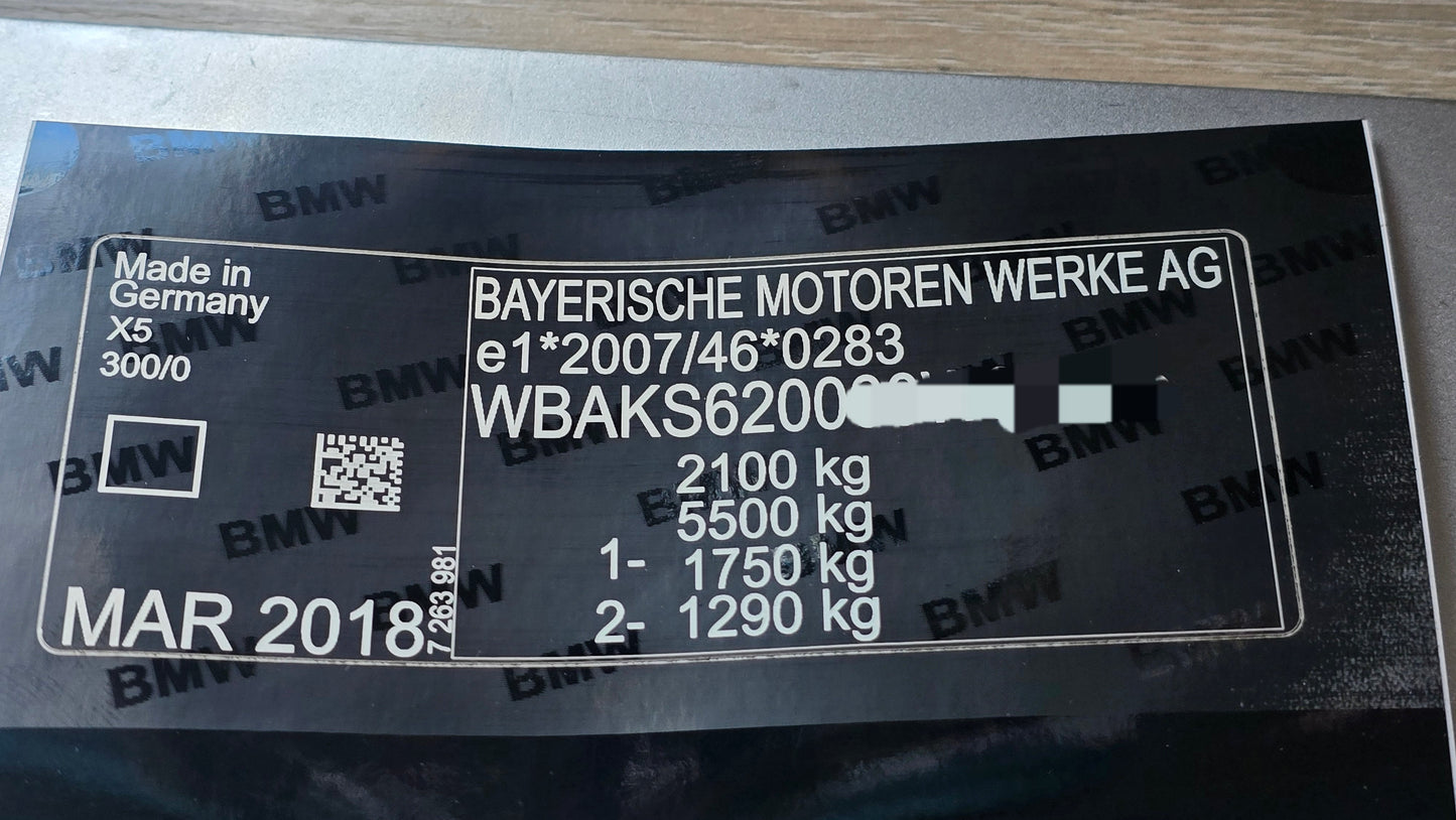 BMW x5 - VIN SHIELD UK LTD