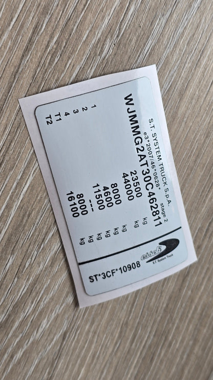 Commercial VIN Decals