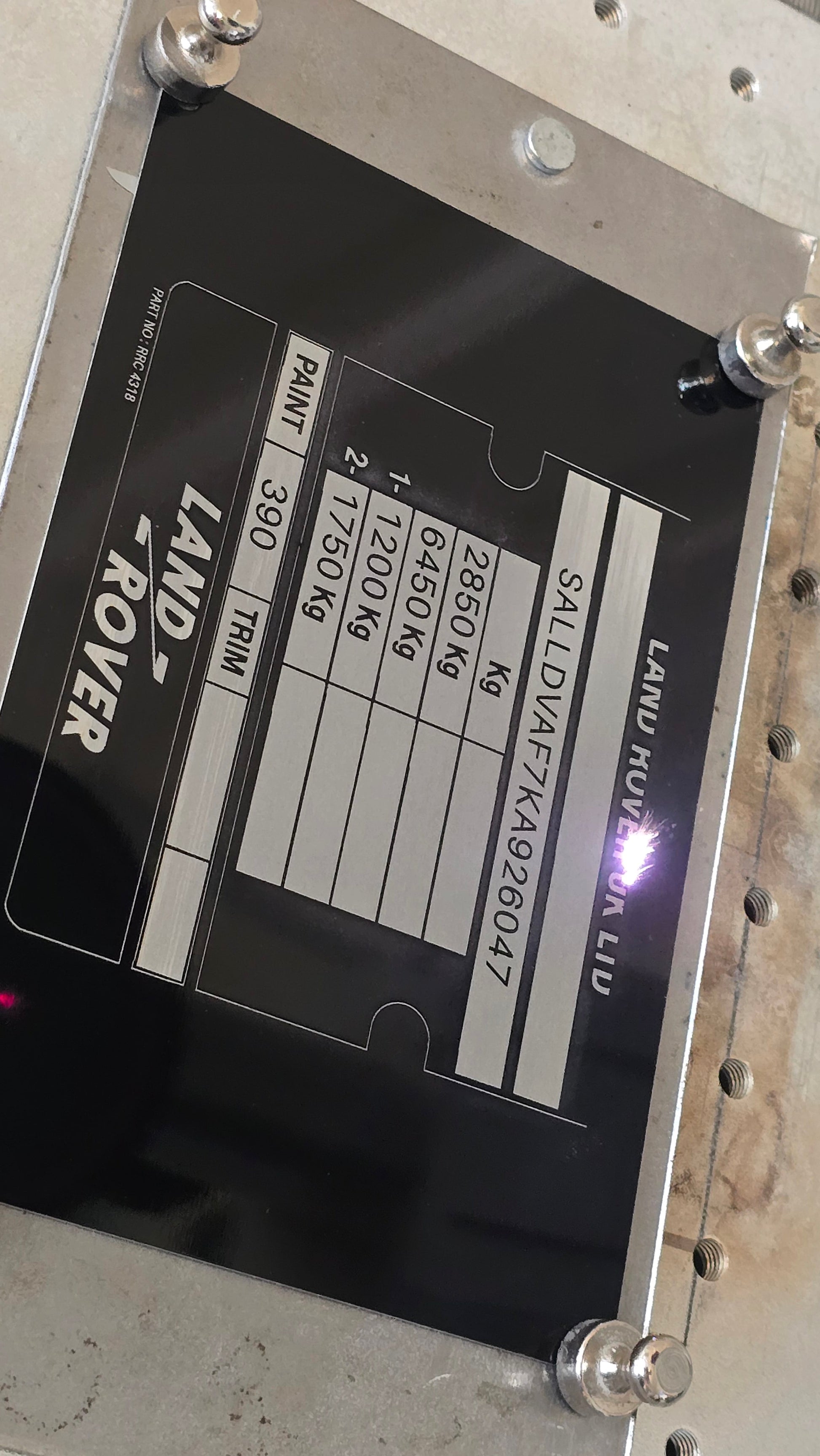 Commercial VIN Decals