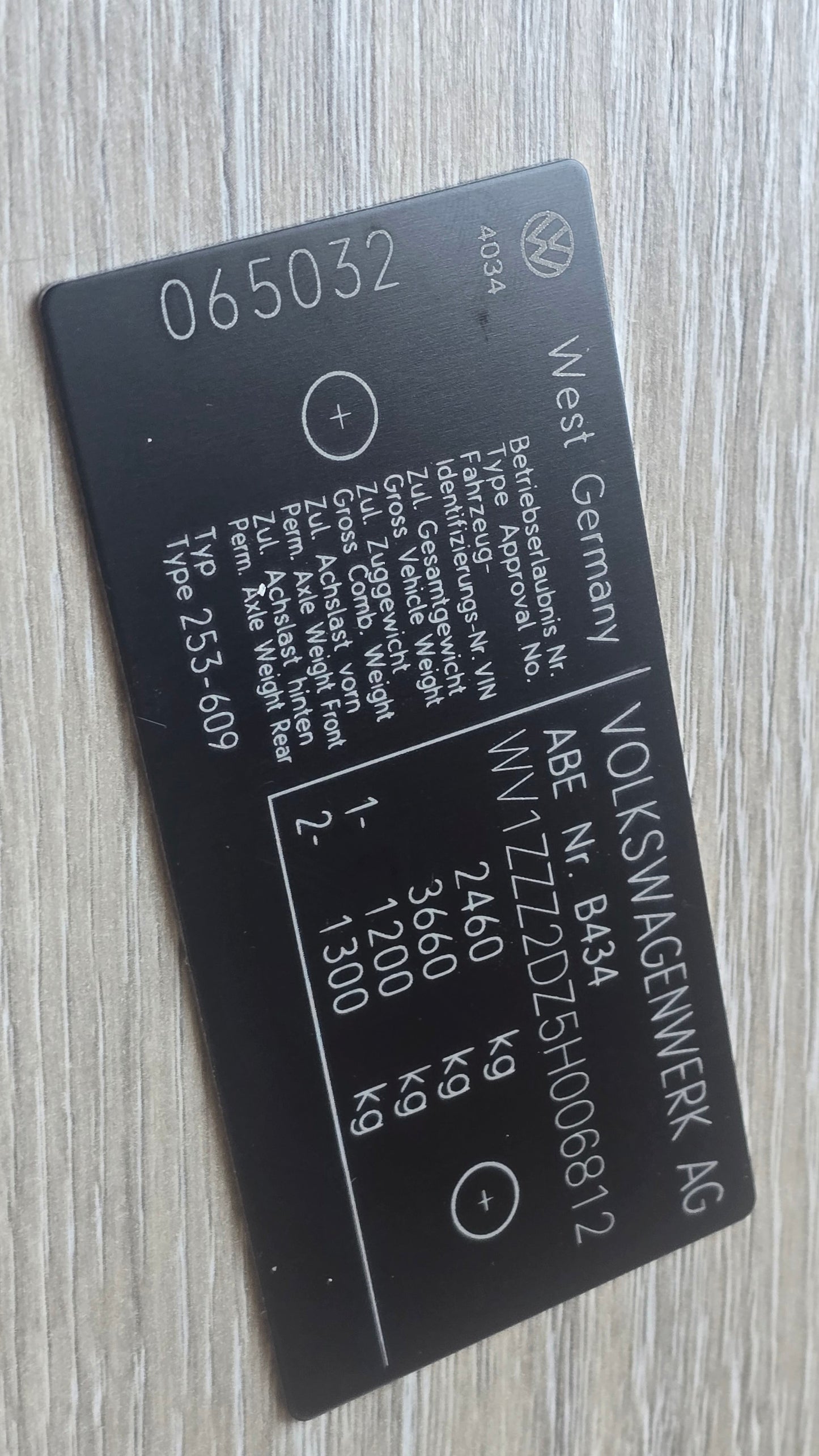 Custom Made VIN Plates – New & Classic Vehicles