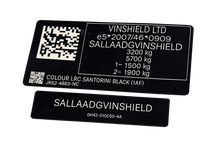 land rover vin tag chassis plate sticker