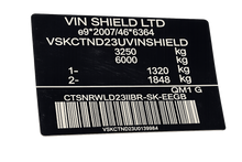 uk compliant vin sticker for nissan