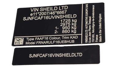 vin plate vin sticker vin tag chassis id