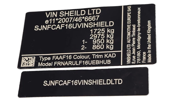 vin plate vin sticker vin tag chassis id