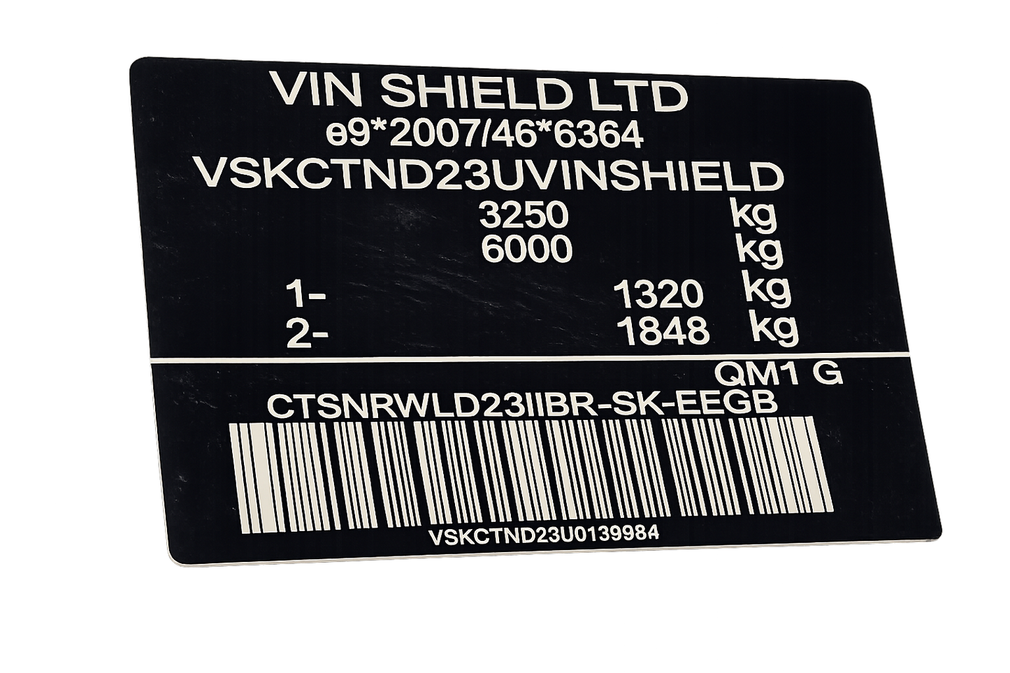 uk compliant vin sticker for nissan