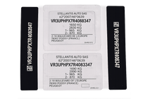 Peugeot VIN Sticker Replacement Set UK - VIN tag sticker decal plate