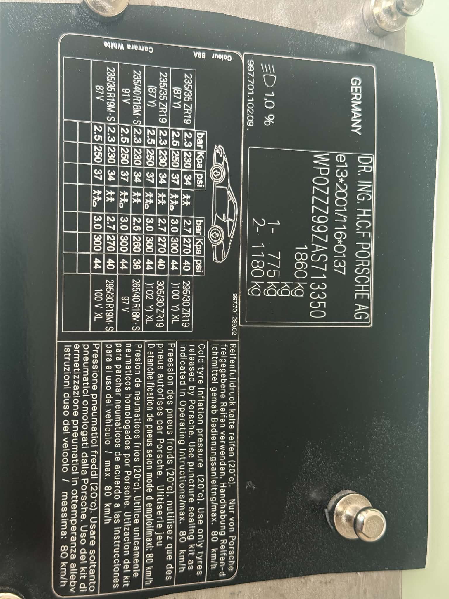 Porsche labels