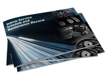 Professional vehicle service schedule and maintenance record book