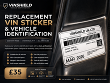 replacement vin sticker and vehicle identification labels anti tamper