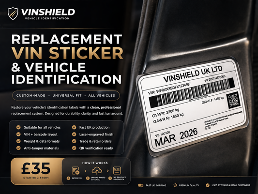replacement vin sticker and vehicle identification labels anti tamper