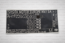 Toyota Hilux & Land Cruiser Identification Labels and VIN Plates