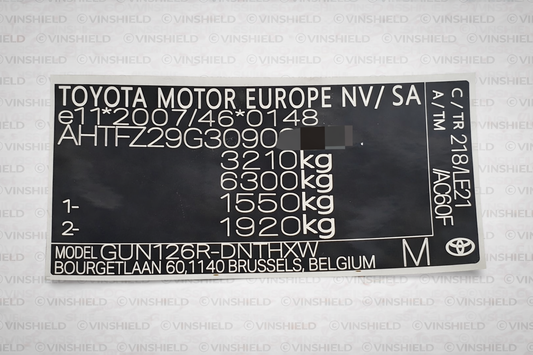 Toyota Hilux & Land Cruiser Identification Labels and VIN Plates