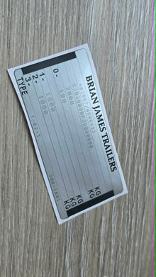 Trailer vin label