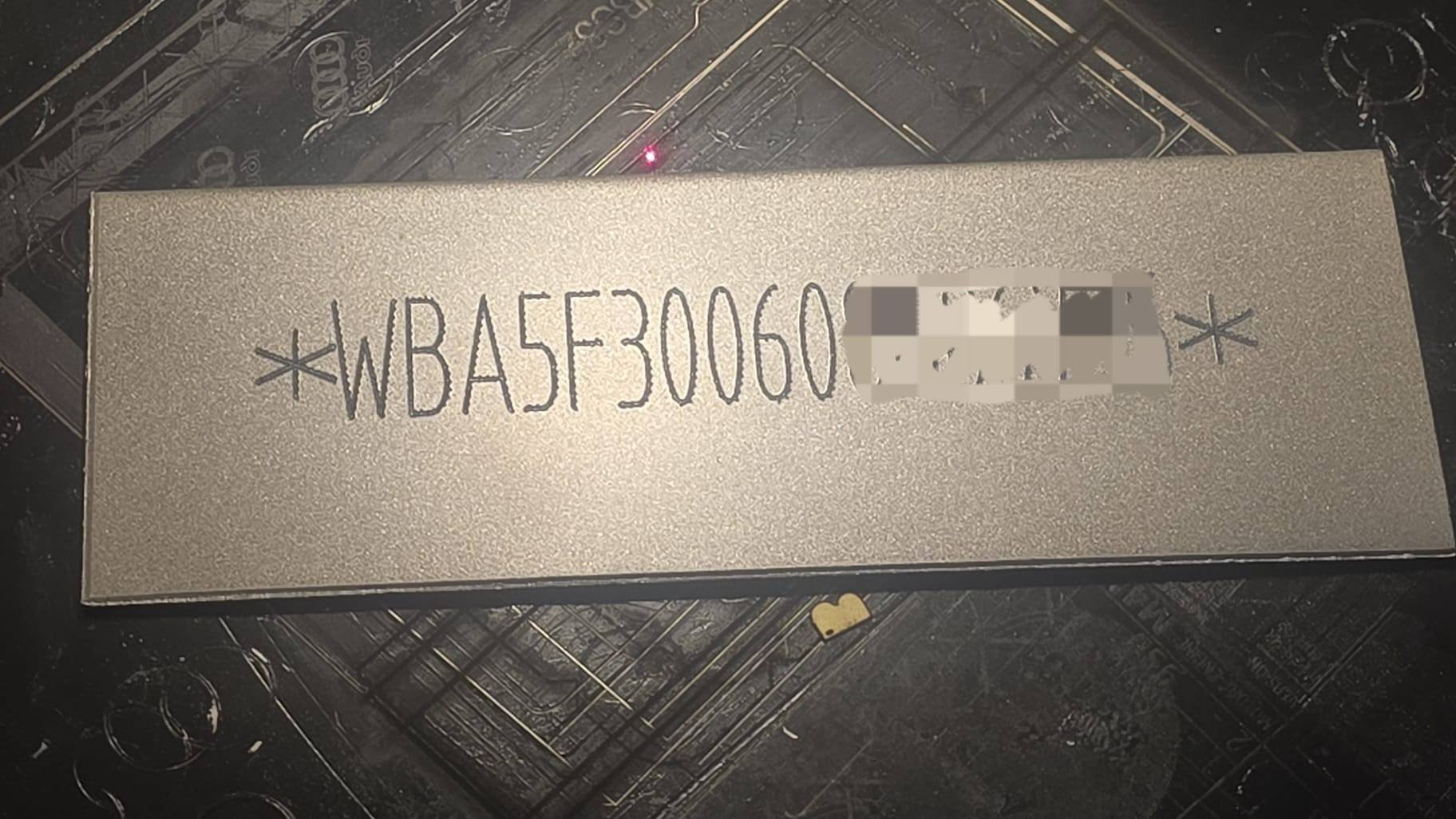 VSUK vin stickers chassis plates vin tags data tags data plates with embossed vehicle identification number in silver