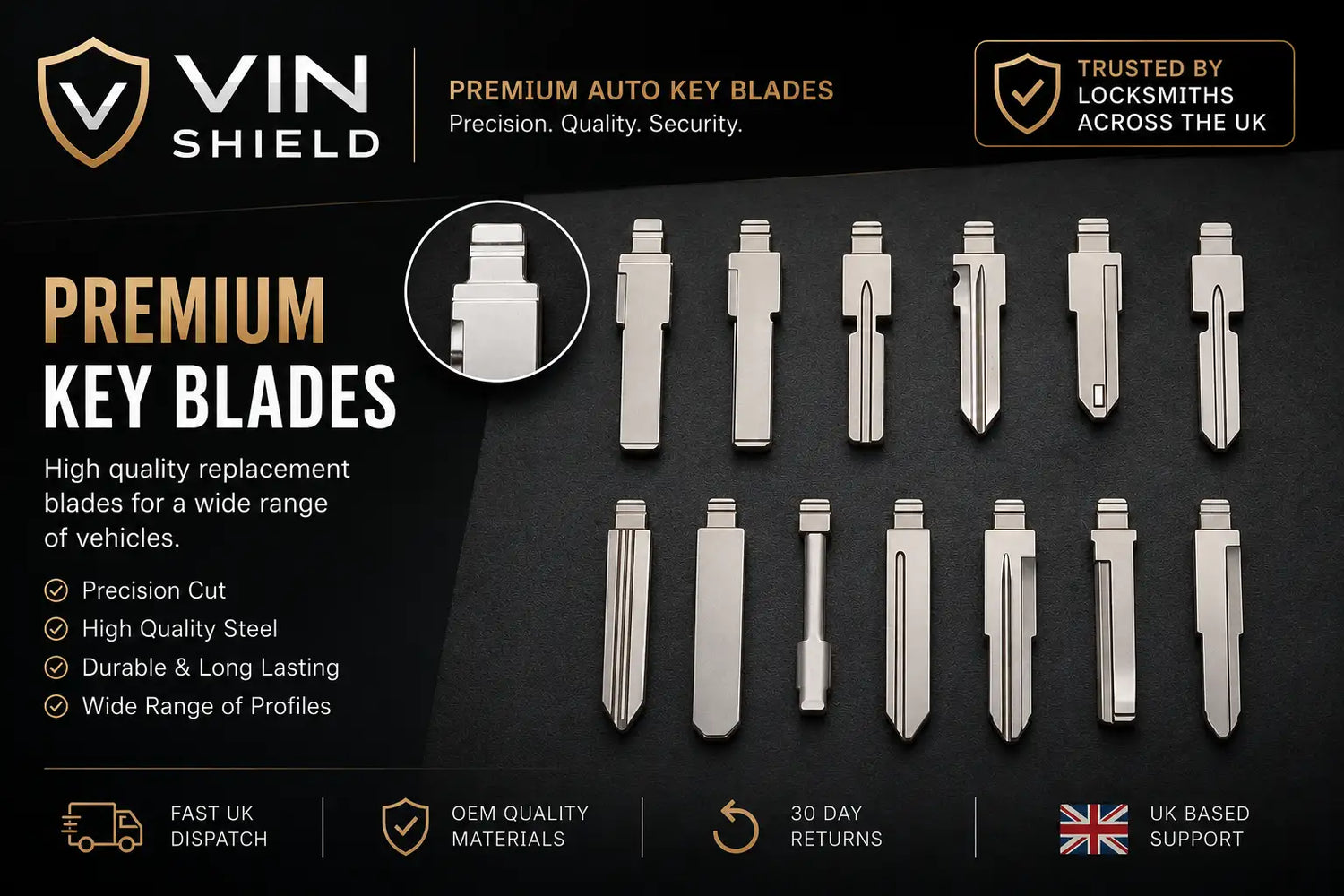 Any Car Cut Key To PHOTO or CODE No Chip Blade Only