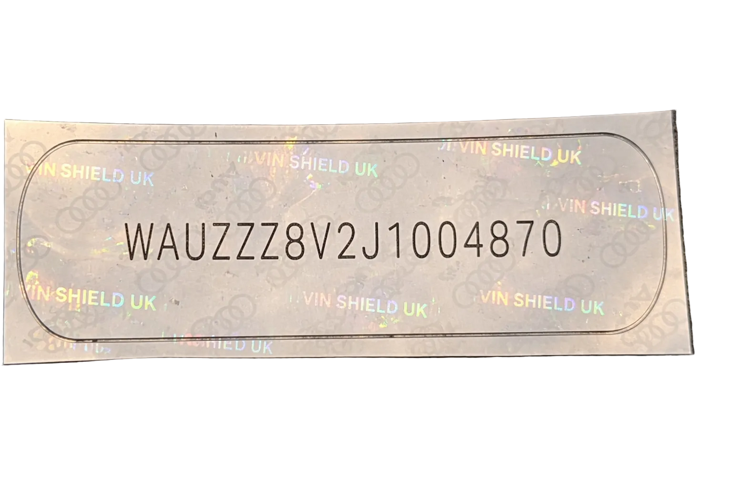 windscreen vin sticker for audi vehicles