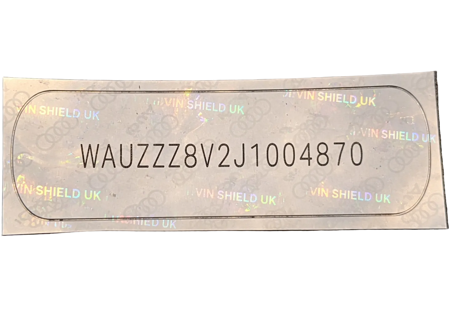 windscreen vin sticker for audi vehicles