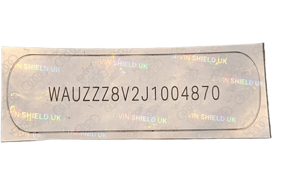 windscreen vin sticker for audi vehicles