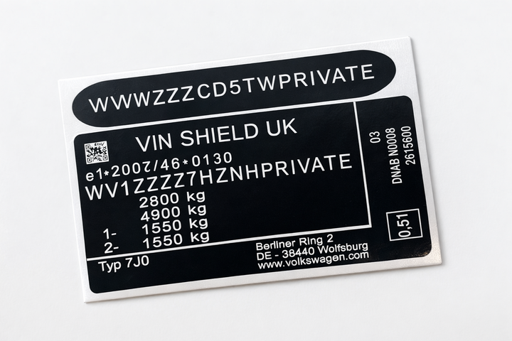 Volkswagen Replacement VIN Stickers - VIN tag sticker decal plate