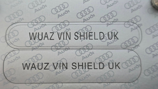 Audi Windscreen - Dashboard label