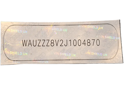 windscreen vin sticker for audi vehicles